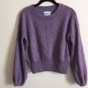 London Kaye 100% Cashmere Ballon Sleeve Sweater